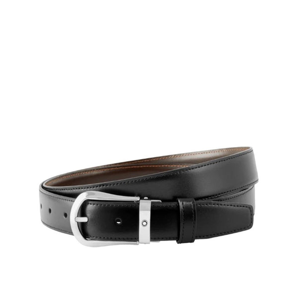 Black/brown reversible cut-to-size business belt